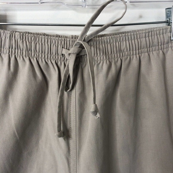 Hasting & Smith NWT Women's Tan Pull On Cropped Pants w/Drawstring Size Small - Picture 2 of 7